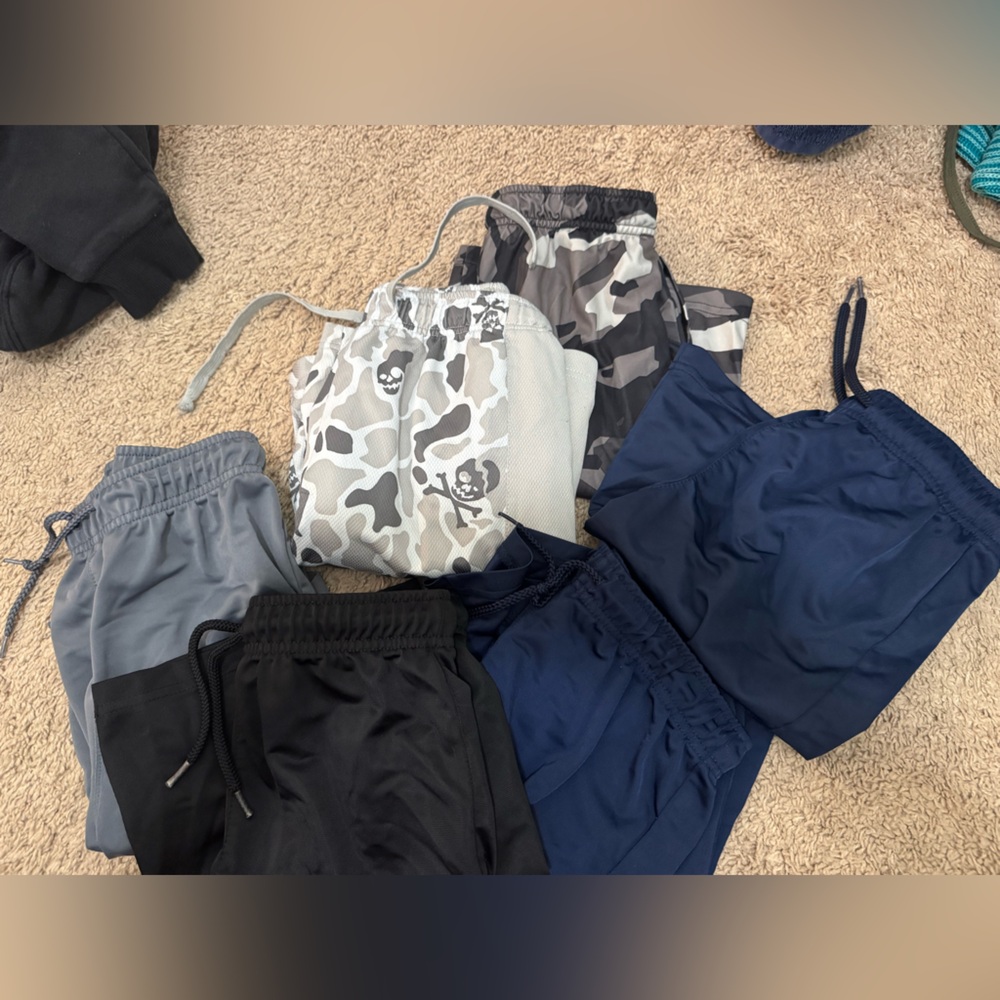 Boys Athletic Shorts Bundle - Blue, Black, Camo